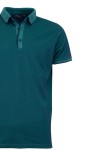 Polo Shirt с плетени яка, канони и маншети краен кант СМАРАГД МЕЛАНЖ 