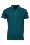 Polo Shirt с плетени яка, канони и маншети краен кант СМАРАГД МЕЛАНЖ 