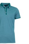 Polo Shirt с плетени яка, канони и маншети краен кант ЗЕЛЕН МЕЛАНЖ 