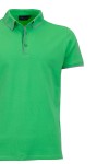 Polo Shirt с плетени яка, канони и маншети краен кант ЗЕЛЕН НЕОН slim fit M