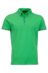 Polo Shirt с плетени яка, канони и маншети краен кант ЗЕЛЕН НЕОН slim fit M