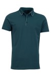 Polo Shirt с плетени яка, канони и маншети краен кант ТЪМНОЗЕЛЕН