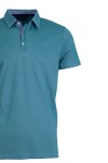 Polo Shirt с детайли от допълнителен плат ЗЕЛЕН МЕЛАНЖ 