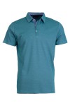 Polo Shirt с детайли от допълнителен плат ЗЕЛЕН МЕЛАНЖ 