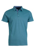 Polo Shirt с детайли от допълнителен плат ЗЕЛЕН МЕЛАНЖ 