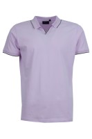 Polo Shirt V бие с плетена яка, канони и маншети БЛЕДОЛИЛАВ