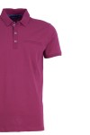 Polo Shirt с плетена яка и джоб филетка МАЛИНА 