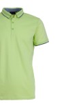 Polo Shirt с плетена яка и маншети двуцветен жакард ЗЕЛЕН ЯБЪЛКА 