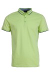 Polo Shirt с плетена яка и маншети двуцветен жакард ЗЕЛЕН ЯБЪЛКА 