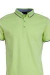Polo Shirt с плетена яка и маншети двуцветен жакард ЗЕЛЕН ЯБЪЛКА 