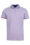 Polo Shirt с плетена яка и маншети двуцветен жакард БЛЕДОЛИЛАВ 