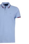 Polo Shirt с плетена яка и маншети интарзия СВЕТЛОСИН 