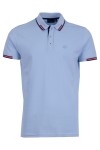 Polo Shirt с плетена яка и маншети интарзия СВЕТЛОСИН 