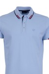 Polo Shirt с плетена яка и маншети интарзия СВЕТЛОСИН 