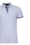 Polo Shirt с плетени канони и маншети райе БЯЛ 