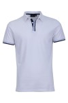 Polo Shirt с плетени канони и маншети райе БЯЛ 
