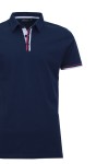 Polo Shirt с плетени канони и маншети райе ИНДИГО Polo Shirt с плетени канони и маншети райе ИНДИГО