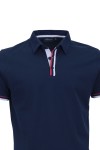 Polo Shirt с плетени канони и маншети райе ИНДИГО Polo Shirt с плетени канони и маншети райе ИНДИГО