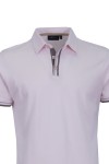 Polo Shirt с плетени канони и маншети райе БЛЕДОРОЗОВ slim fit XL