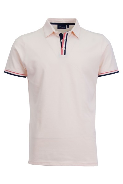 Polo Shirt с плетени канони и маншети райе ПЕРЛА 