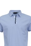 Polo Shirt с плетени канони и маншети райе СВЕТЛОСИН 