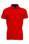 Polo Shirt с паспел от алкантара и джоб с филетки ЧЕРВЕН 