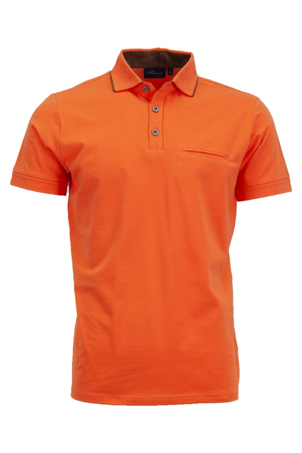 Polo Shirt с паспел от алкантара и джоб с филетки ПОРТОКАЛ slim fit M