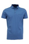 Polo Shirt с паспел от алкантара и джоб с филетки ДЕНИМ 