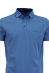 Polo Shirt с паспел от алкантара и джоб с филетки ДЕНИМ slim fit M