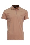Polo Shirt с паспел от алкантара и джоб с филетки КАРАМЕЛ 