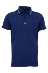 Polo Shirt с интарзионна лента ТЪМНОСИН 