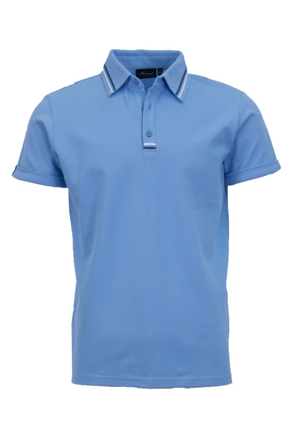 Polo Shirt с интарзионна лента СВЕТЛОСИН 