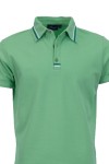 Polo Shirt с интарзионна лента ЗЕЛЕН 