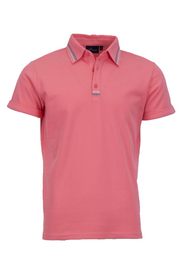 Polo Shirt с интарзионна лента КОРАЛ 