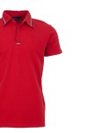 Polo Shirt с интарзионна лента ЧЕРВЕН 