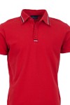 Polo Shirt с интарзионна лента ЧЕРВЕН 