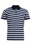 Polo Shirt с плетена яка и маншети РАЙЕ ИНДИГО И ЕКРЮ 