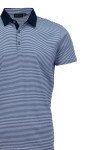 Polo Shirt с яка от допънителен плат РАЙЕ БЯЛО И ИНДИГО Polo Shirt с яка от допънителен плат РАЙЕ БЯЛО И ИНДИГО