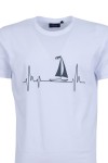 Мъжка тениска BOAT LINE БЯЛА slim fit M