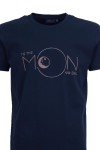 Мъжка тениска MOON ИНДИГО slim fit M