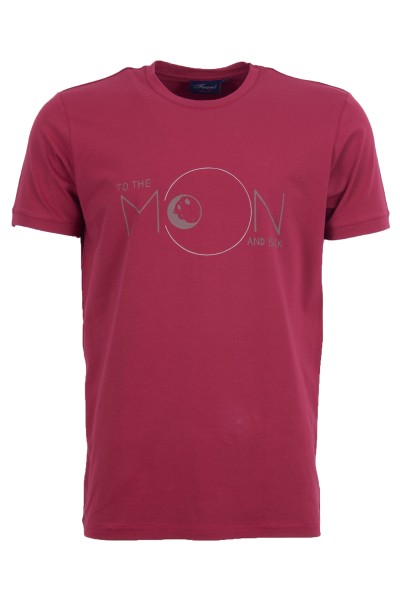Мъжка тениска MOON ВИНО slim fit M