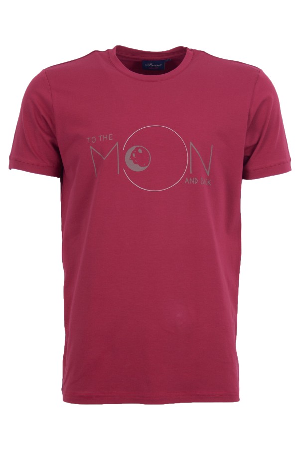 Мъжка тениска MOON ВИНО slim fit M