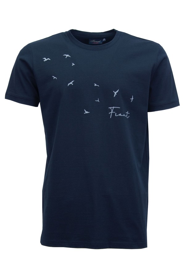 Мъжка тениска ПОЛЕТ ИНДИГО slim fit M