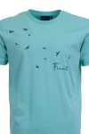 Мъжка тениска ПОЛЕТ ЗЕЛЕН АКВА slim fit M