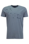 Мъжка тениска ПОЛЕТ СИВА slim fit M