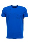 Мъжка тениска ПОЛЕТ КРАЛСКОСИНЯ slim fit M