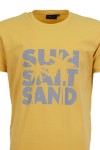 Мъжка тениска SUN, SALT, SAND ЗЛАТО slim fit M