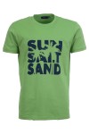Мъжка тениска SUN, SALT, SAND ЗЕЛЕНА slim fit M