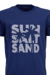 Мъжка тениска SUN, SALT, SAND ТЪМНОСИНЯ slim fit M