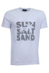 Мъжка тениска SUN, SALT, SAND БЯЛА slim fit M